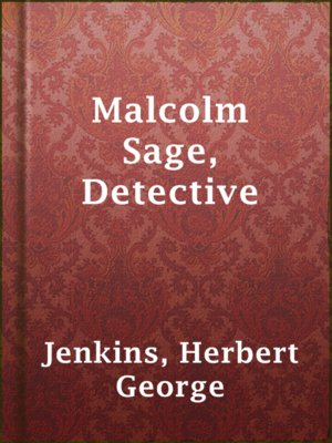 cover image of Malcolm Sage, Detective